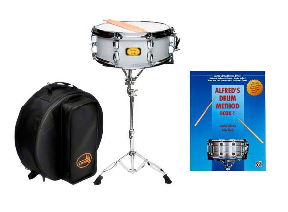 Proel Tamburo Pack TB Dave Black Student Signature Snare Drum Silver Proel Tamburo Pack TB Dave Black Student Signature Snare Drum Silver